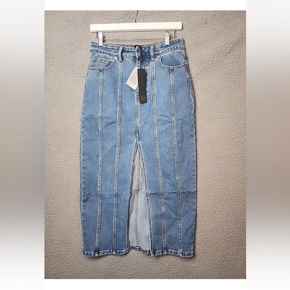 House of Harlow denim skirt sz 4 - Picture 1 of 4